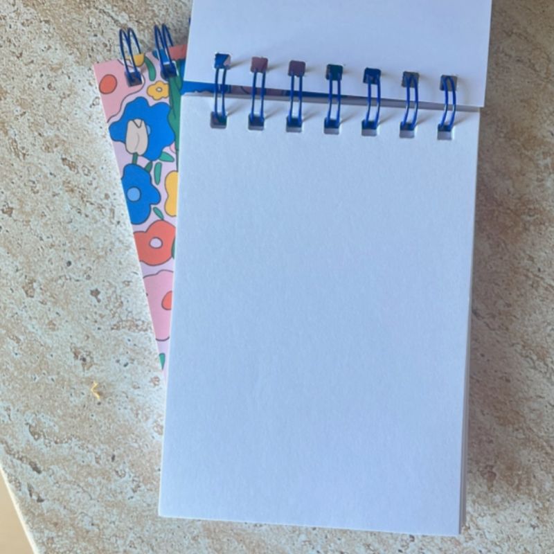 Bloc-Notes à Spirales Fleuri Vintage