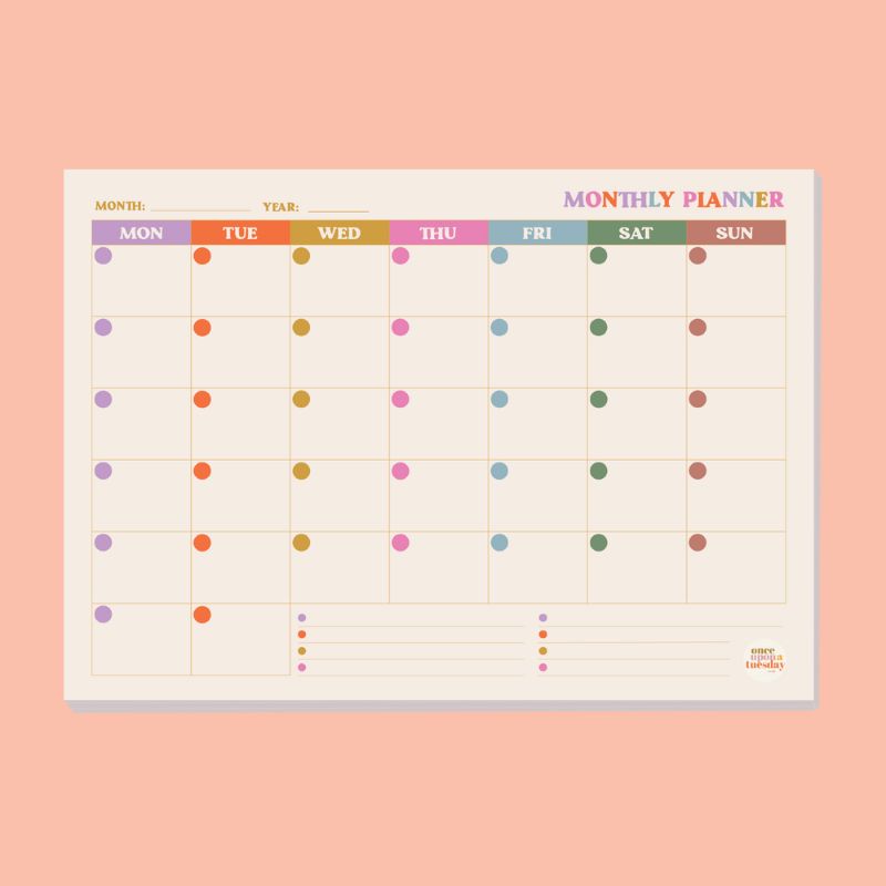Planner mensuel Color Dots