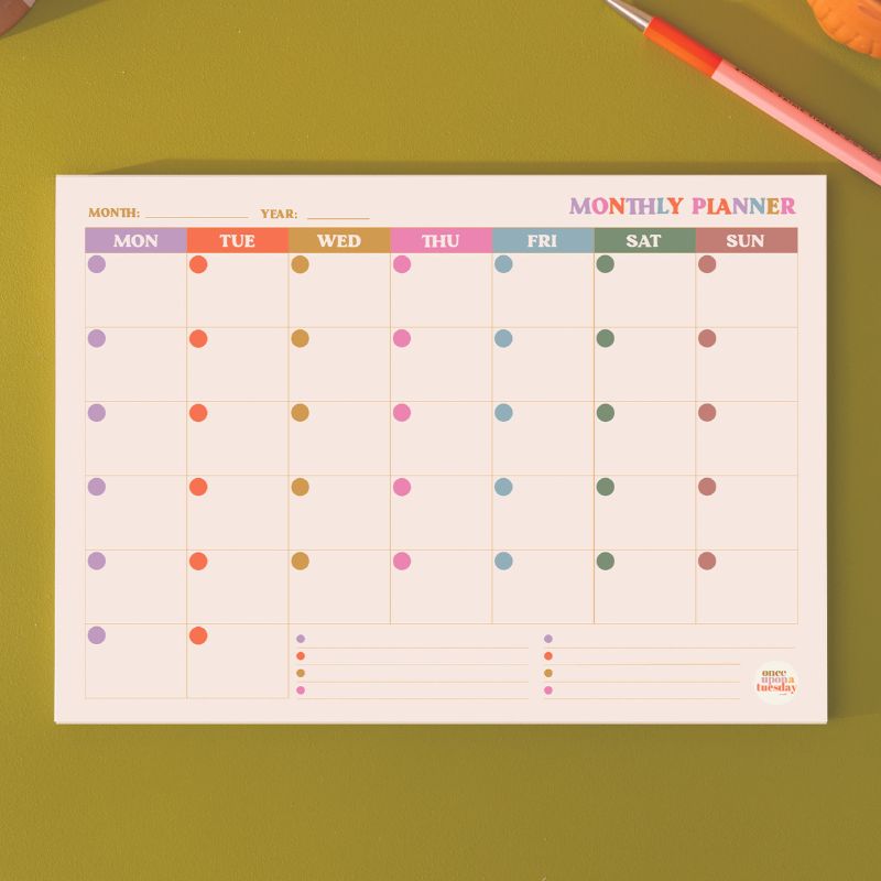 Planner mensuel Color Dots