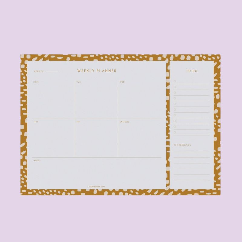 planner semainier papier complet format A4 Golden Week