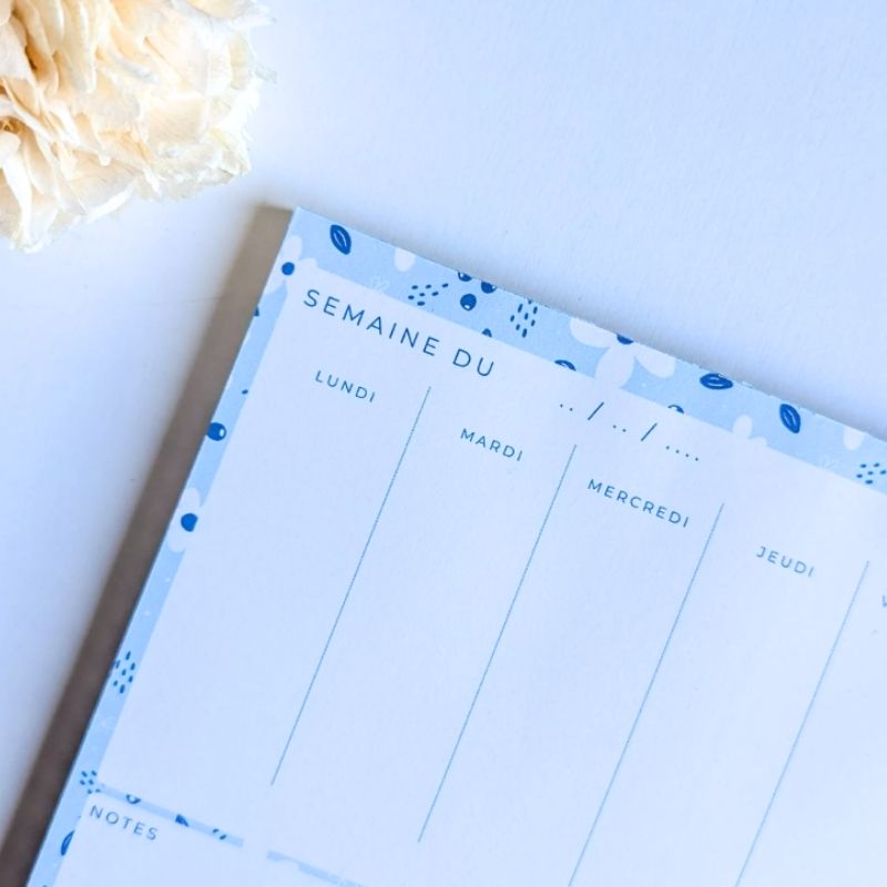 Mini Planner Semainier Petites Fleurs