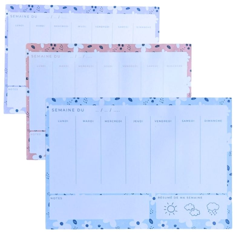 Mini Planner Semainier Petites Fleurs