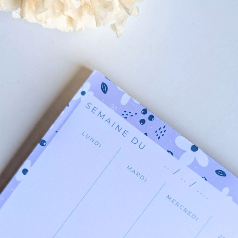 Mini Planner Semainier Petites Fleurs