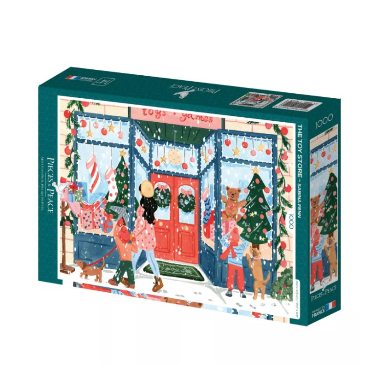 puzzle de noël magasin de jouets - fabriqué en france