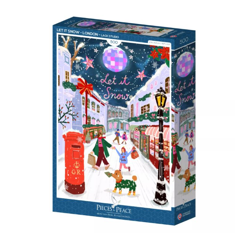 puzzle de noël 500 pièces let it snow - illustration lack studio