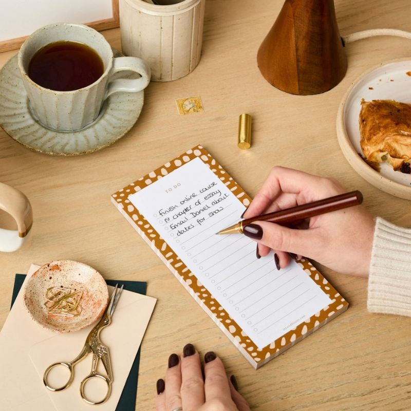 bloc-notes pour to-do list Golden ink and bloom