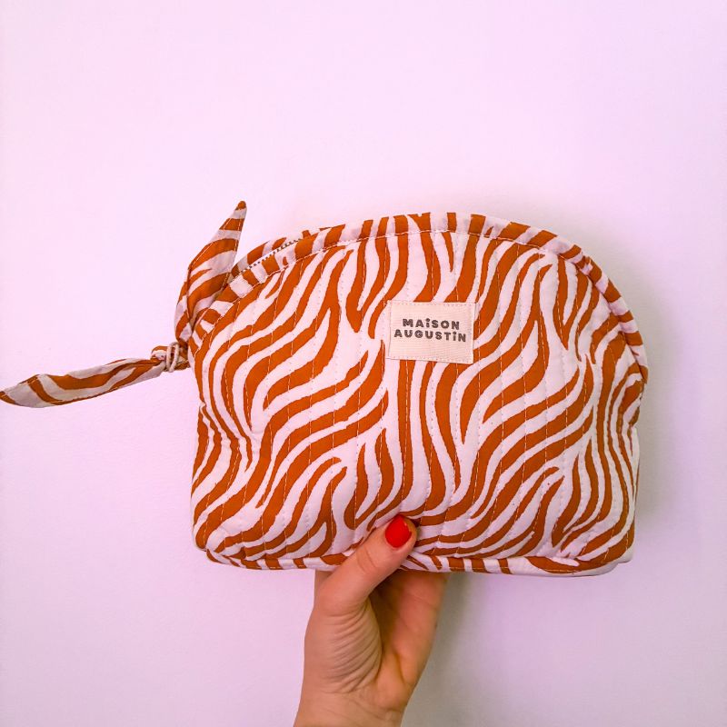 Petite trousse en tissu Zebrée, pratique et colorée pour vos essentiels