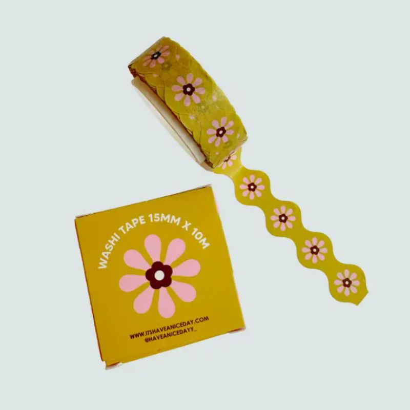 washi tape à fleurs pour journaling et scrapbooking