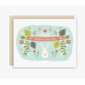 Carte Welcome Little One – Lapin