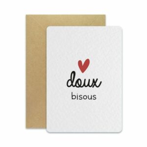 Carte Simple Doux Bisous