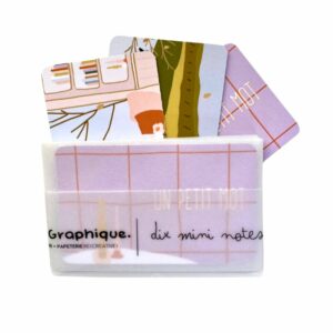 Lot de 10 mini-cartes illustrées