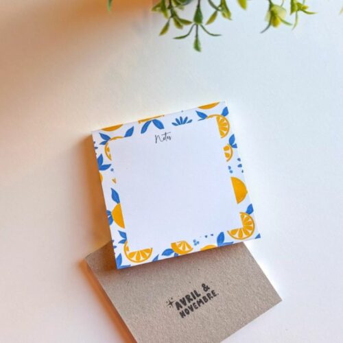 Bloc carré - Lot de 2 Bloc-Notes Citrons – Image 2