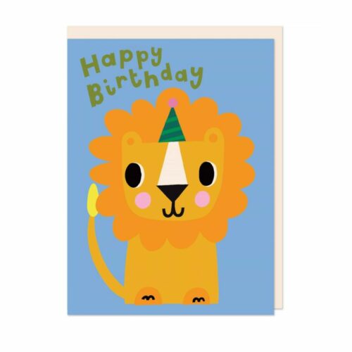 carte anniversaire enfant Lion