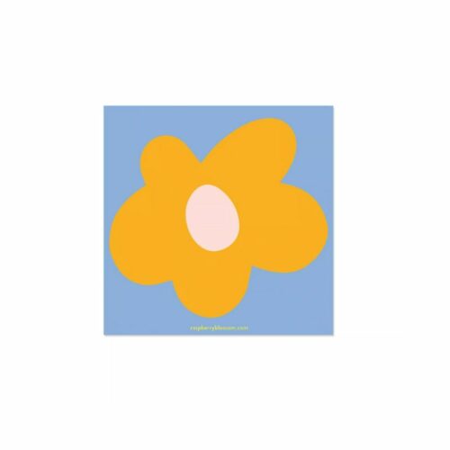 bloc-notes carré flower power avec fleur retro petit format